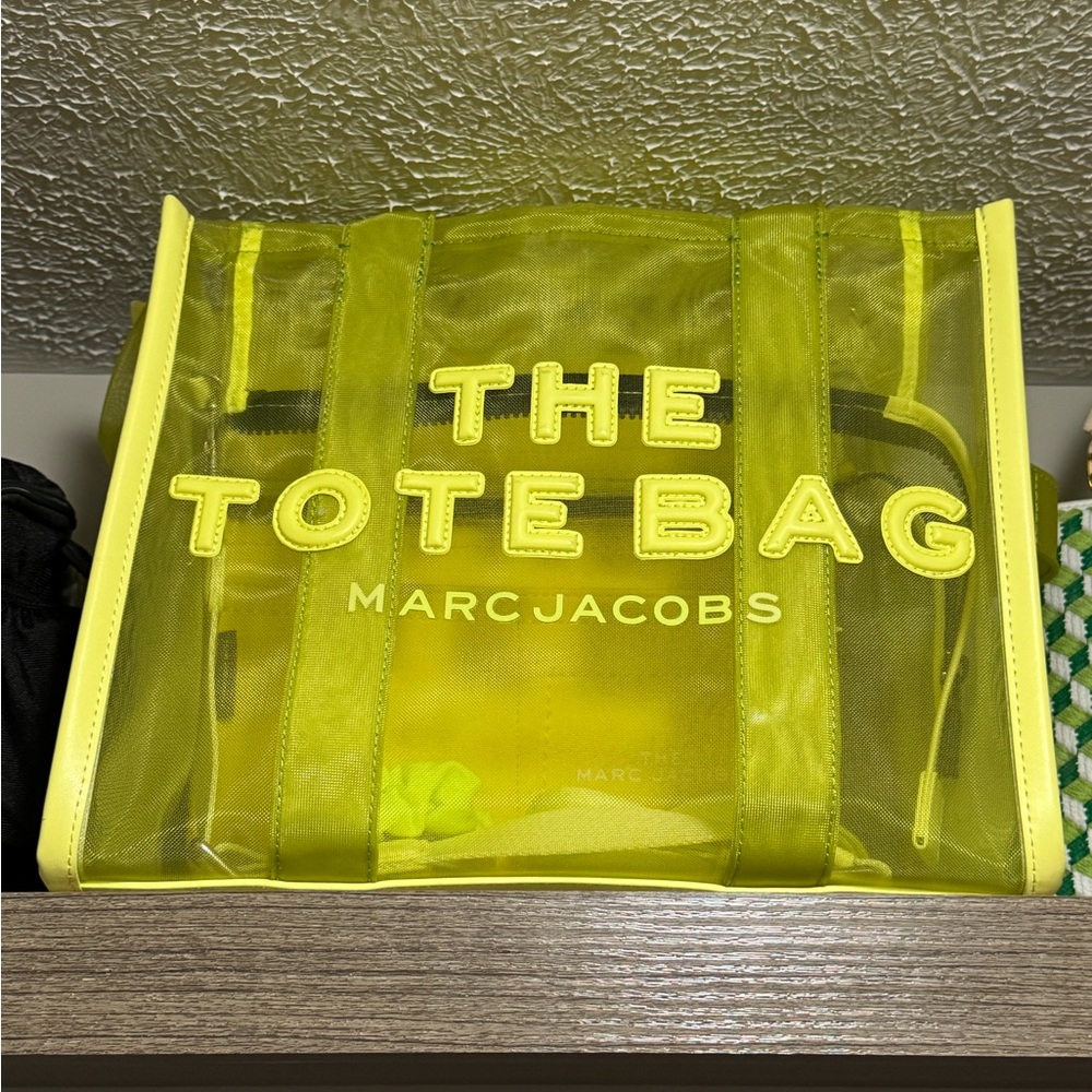 Marc Jacobs Yellow Transparent Tote Bag